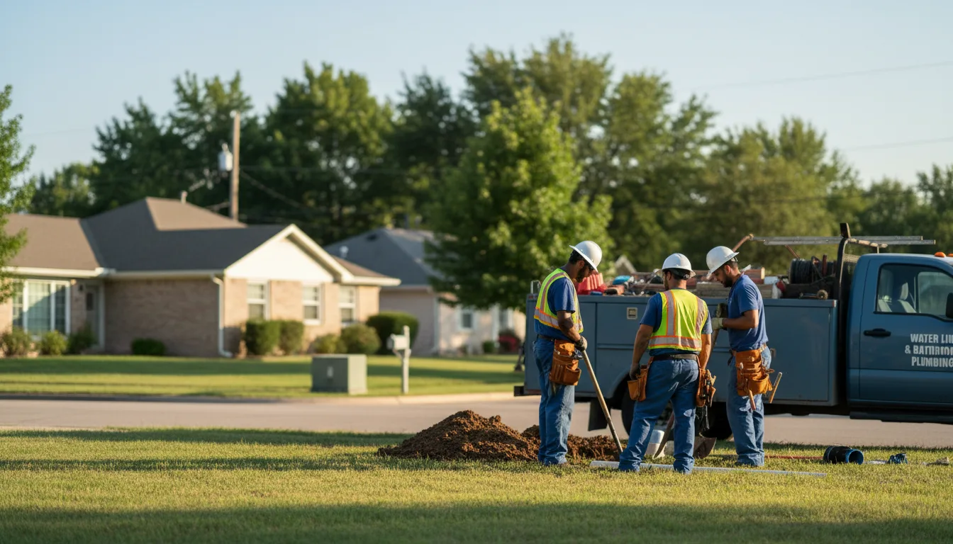 Residential water line and bathroom plumbing service in Line Lexington, PA